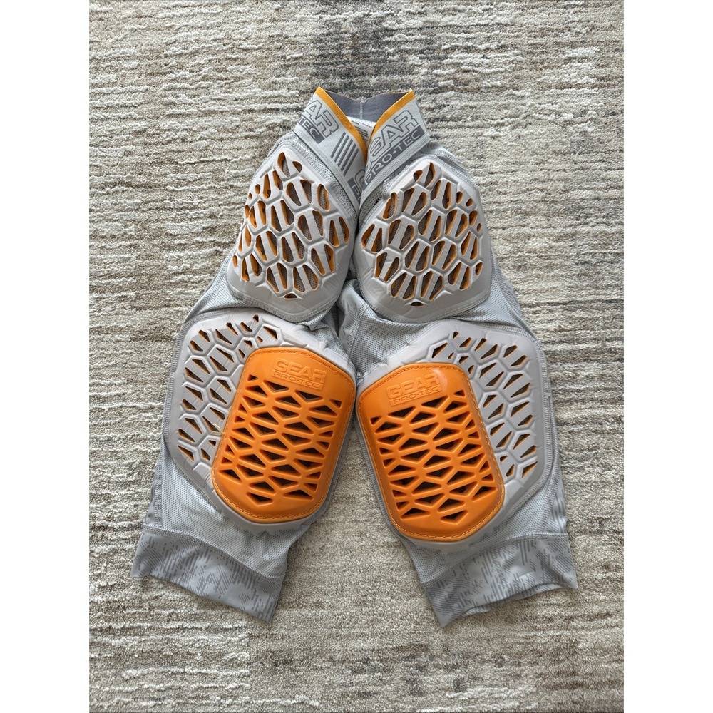 Gear Pro-Tec Edge Pro 5-Pad Football Girdle Men's Size Small Gray/Orange